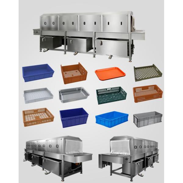 Commercial High Spray Plastic Crate Washing Machine