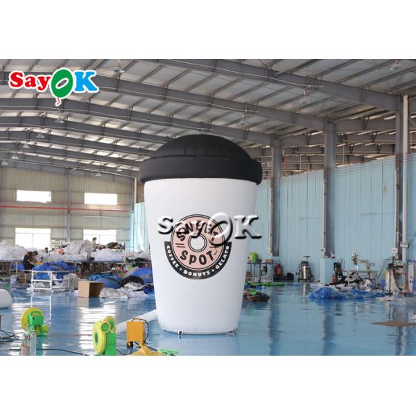 Custom 3.6m Inflatable Coffee Cup Model For Cafe Entrance Decor