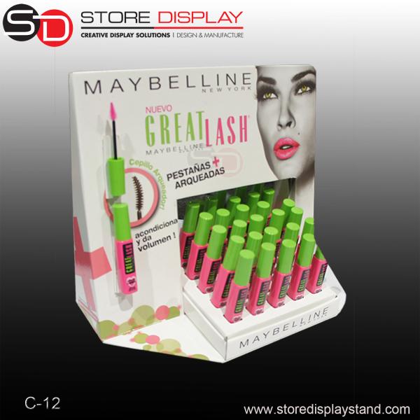 Quality lipstick PDQ cardboard countertop display box for sale