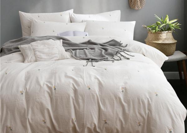 Quality Real Simple Washed Twin Size Bedding Sets Soft 4 Pcs 100% Cotton Sample Available for sale