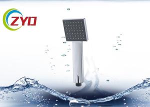 Removable Square Handheld Shower Head , Chrome Surface High Efficiency Shower Head