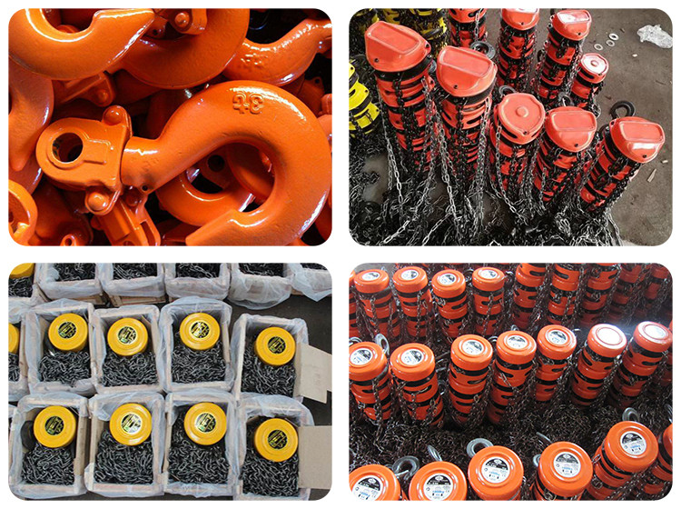 Standard Specification Light Weight Chain Block Hoist 1 Ton Load Lifting Capacity