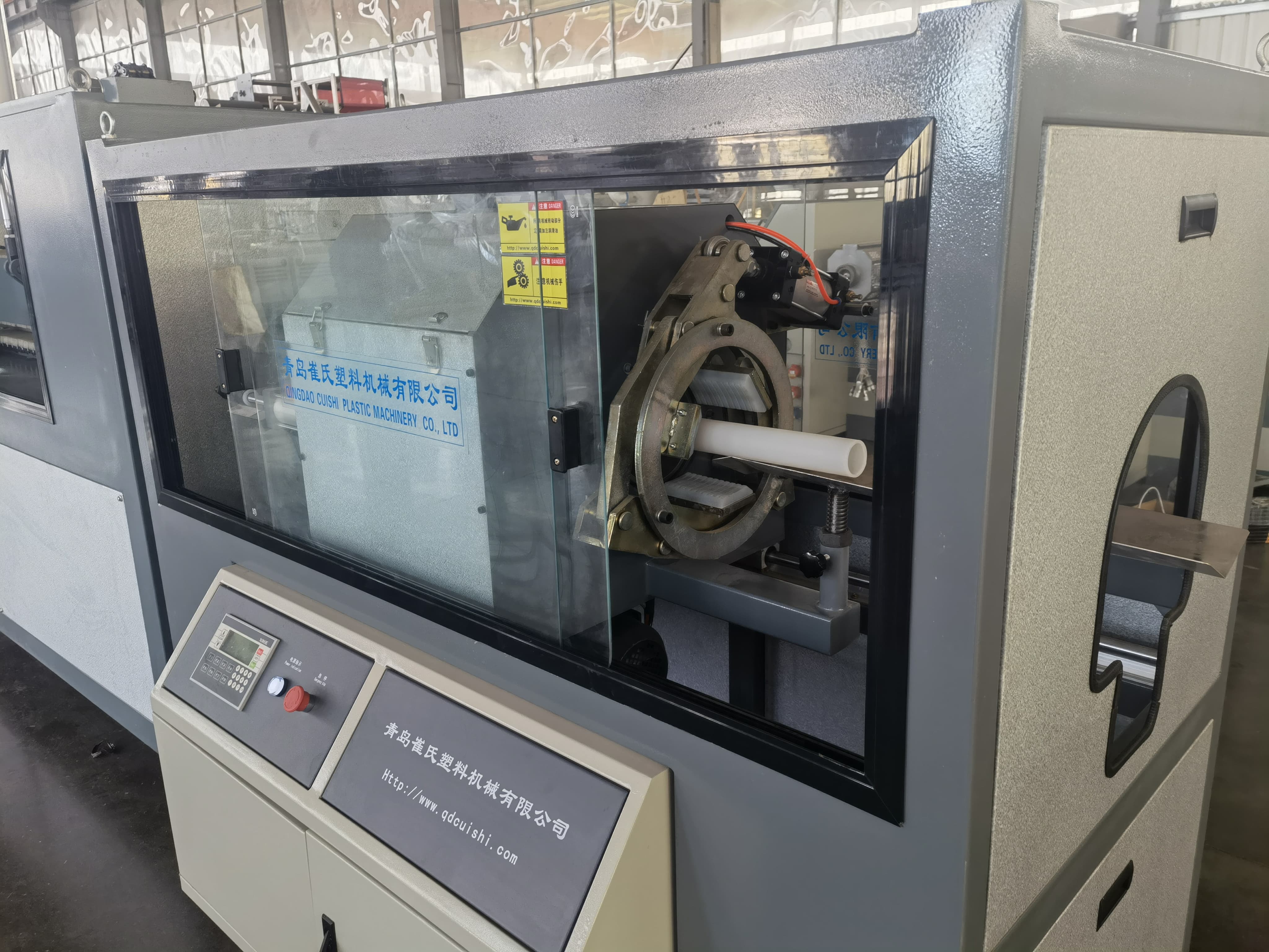 Full-automatic PE Pipe Extrusion Line Made In Motor For Stable Production