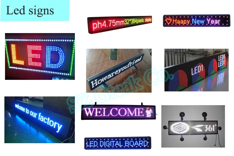 Scrolling running message electronic led display
