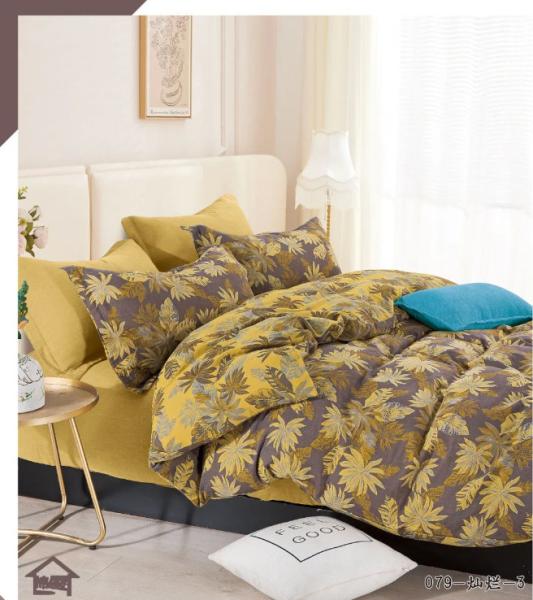 Quality 100% Washed  Cotton Color Weaving  Double Jacquard Bedding Set for sale