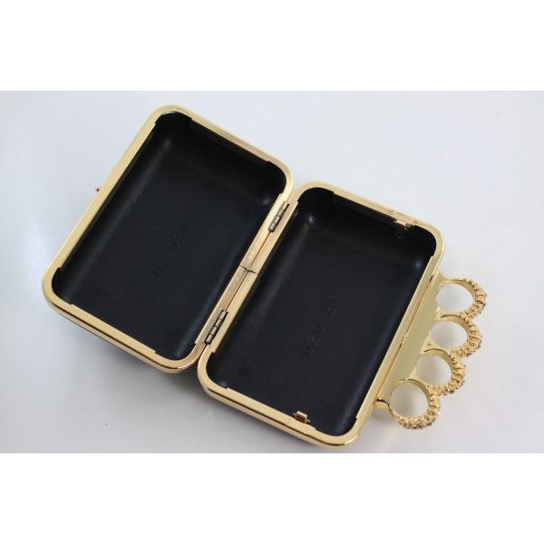Gold Knuckle Duster Rectangle Metal Purse Frame 18.5*9.5cm