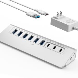 Buy cheap Aluminum Alloy ABS Housing USB-C Hub Multiport Adapter with Ethernet Cable and Type Switch Function product