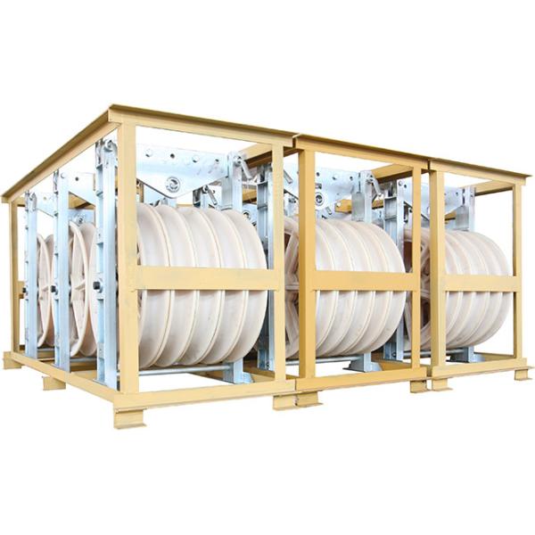 High Efficiency Transmission Line Stringing Tools Five Wheel Nylon Conductor Pulleys