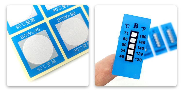 Non Reversible 49-71 ℃ 120-160℉ 5 Temperature Level High Temperature Sensitive Labels
