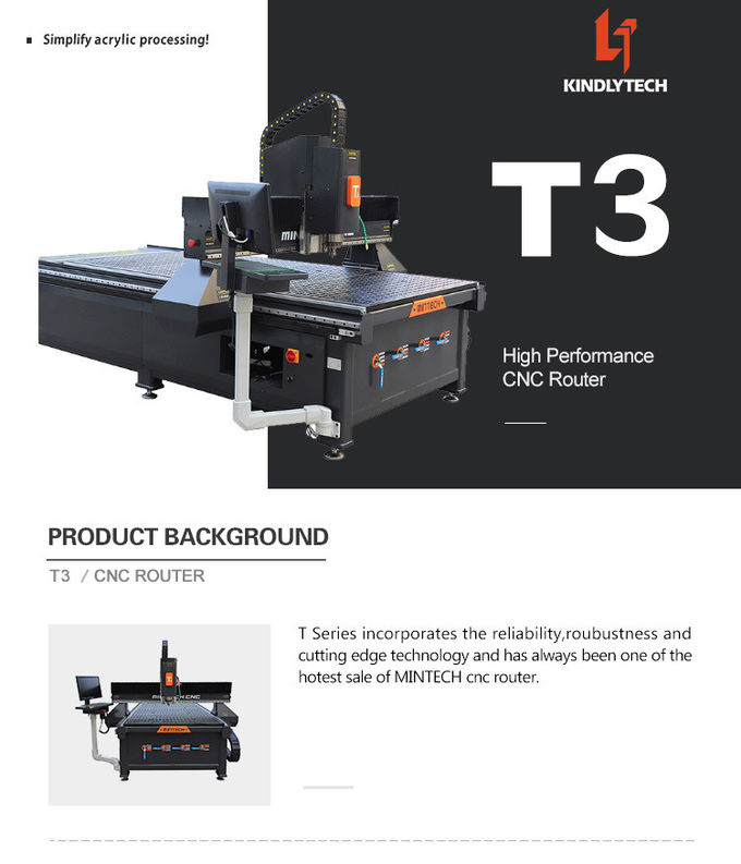 SGS 60HZ 3500W CNC Router Cutting Machine For Wood Milling