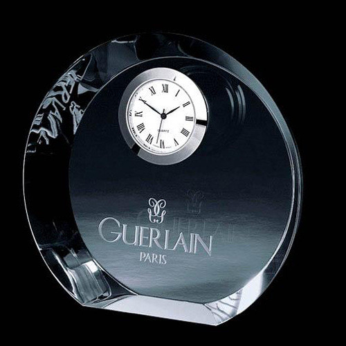 Beautiful Crystal Watches Desk Watch Recognition Awards Logo Custiomized