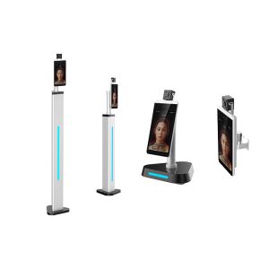 Buy cheap LCD Display Face Recognition Temperature Measurement Kiosk 8 Inch product