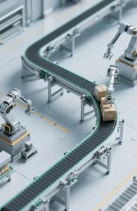 pace-Saving Curved Belt Conveyor Line for Seamless Product Flow in Assembly
