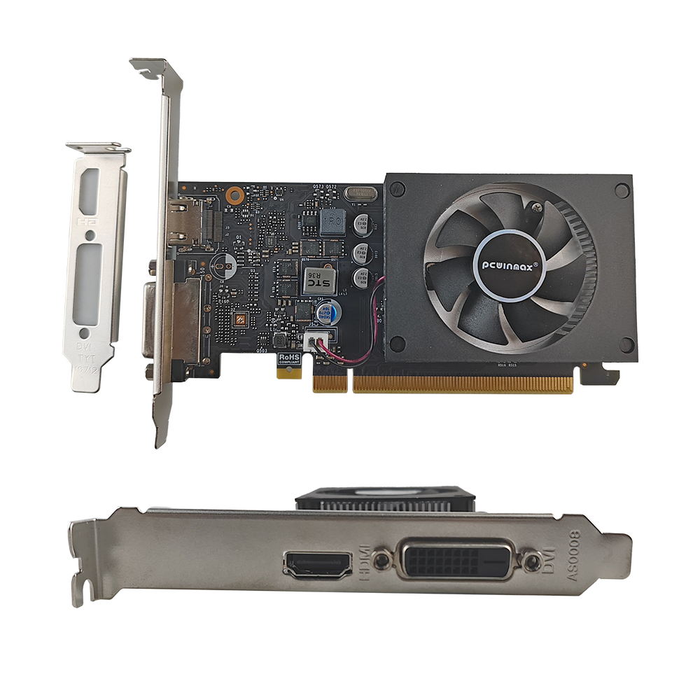 PCWINMAX GEFORCE GT 1030 4GB GDDR4 64-Bit Video Graphics Card GPU PCIe 3.0 DirectX 12 DVI HD SFF Low Profile GPU