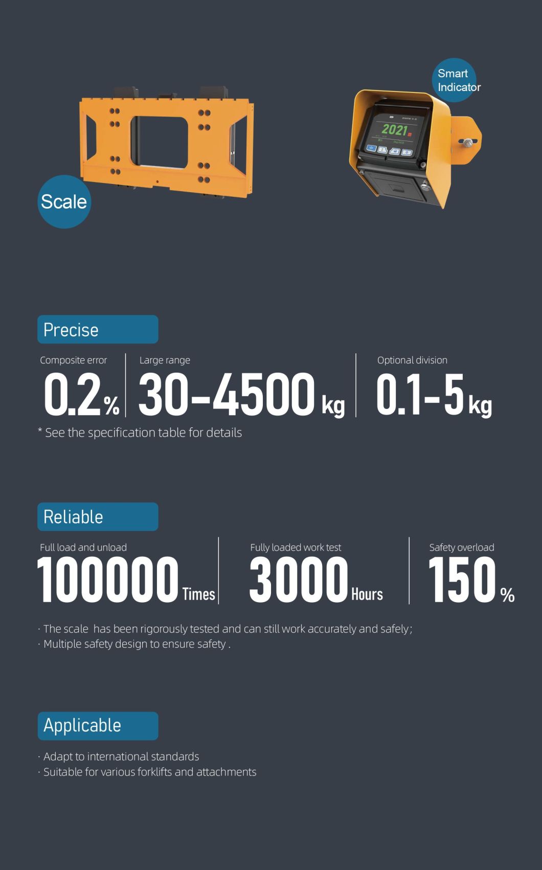 Aida Factory Forklift Manufacturer Sales Forklift Scales