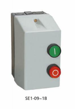 Quality IP55 9A 12 Amp 18A 3 Phase Manual Motor Starter Switch With Push Buttons SE1-09 SE1-18 for sale