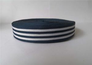 China 3.5cm Polyester Webbing Tape / Tote Bag Handles Webbing Blue And White Stripe on sale