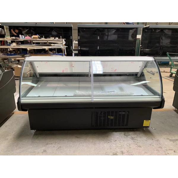 Commercial Serve Over Counter Deli Display Refrigerator Cold Food Fresh Meat Display Freezer Showcase