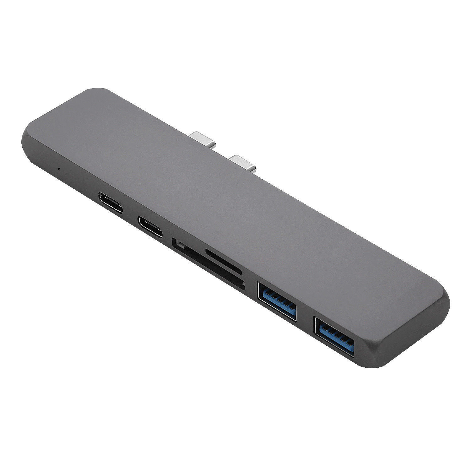 Type-C DUO Adapter 50Gbps for MacBook Pro 2017/2016 13" 15",7in1 USB-C 100W Power Delivery,USBC 5Gbps Data hub adapter
