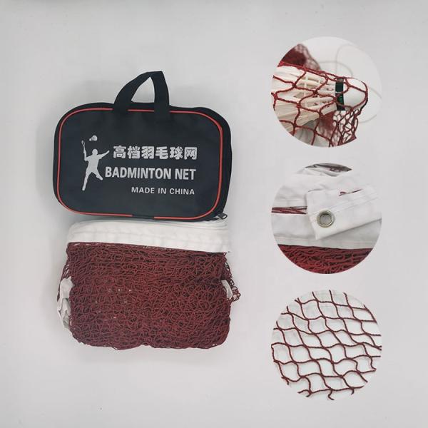 Polypropylene Fiber Foldable Badminton Set Quadruple Binding Retractable Badminton Net