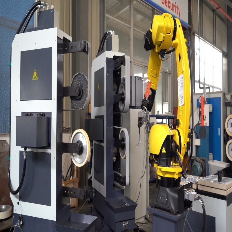 High Accuracy Quiet Robotic CNC Grinding System and Finishing of Cast Automotive Wheel Hub and Faucet Components