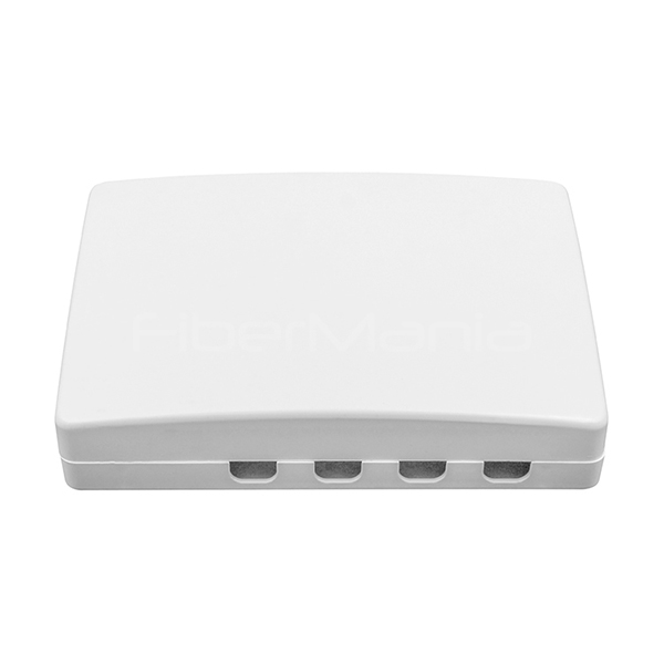 Wall Mounted Fiber Optic Termination Box 4 Ports SC Simplex Type Plastic Housing For Indoor