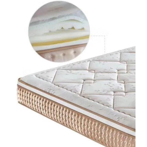 Memory Foam Topped Sprung Mattress For Hotel Home Knitted Fabric