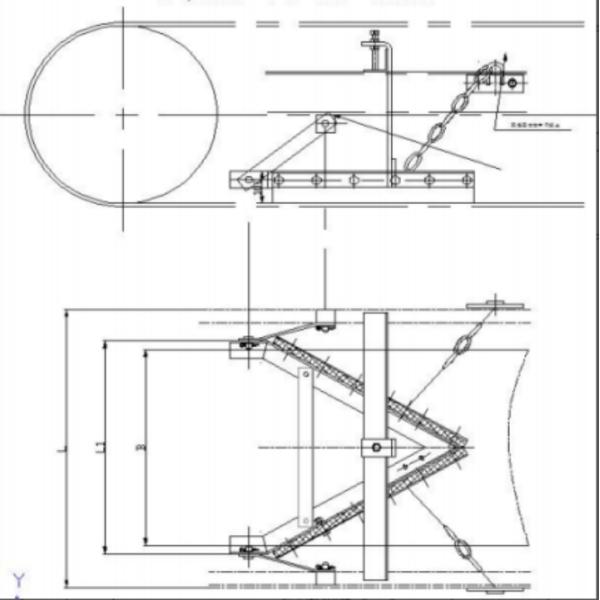 PU V Shaped Belt Cleaner V Plough Scraper Vee Plough Belt Cleaner For Return Belt Cleaning
