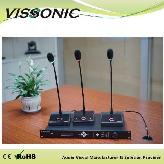 Quality ABS Desktop Conference Microphone Vissonic CAT5 Wired Digital Basic Unit Heart Type Capacitance for sale