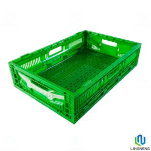 Buy cheap 27L Lightweight Folding Crate Box Vegetable Fruit Turnover Mesh Crate With Handles product