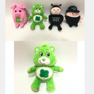 China 15CM Plush Teddy Bear Stuffed Animal With Heart / Shamrock For St. Patrick'S Day on sale