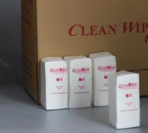 China Quarter Folded Industrial Cleanroom Wiper Non Woven Wipes M-1 Series on sale
