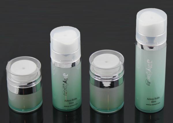 Quality 50ml Rendering Green Empty Makeup Containers Custom Cosmetic Plastic Bottles for sale