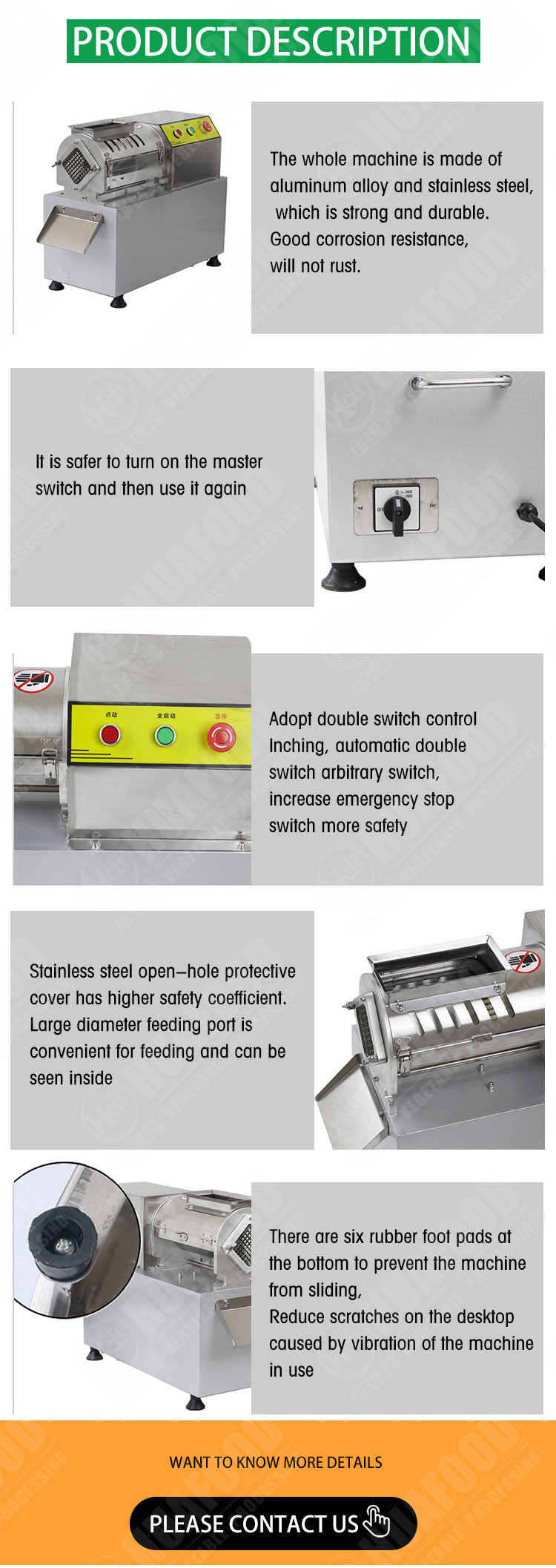 23 Times/Min Potato Multifunction Vegetable Cutting Machine Making Sticks