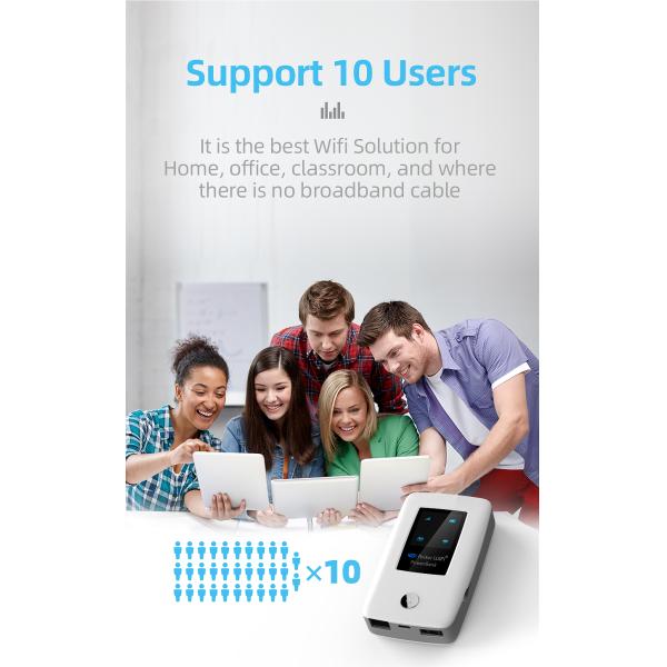 5000mAh 4G Wireless Pocket Router With RJ45 Wan Lan Port