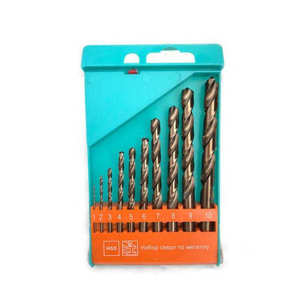 Quality 10pcs/Set Plating Titanium Cobalt Twist Drill Bit For Metal 118 Degree for sale