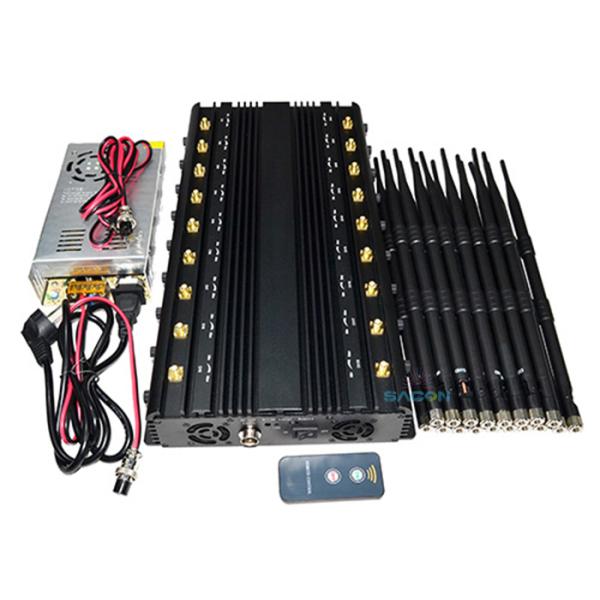 18 Channels Mobile Phone Signal Jammer Block All GPS Signals 42W High Power