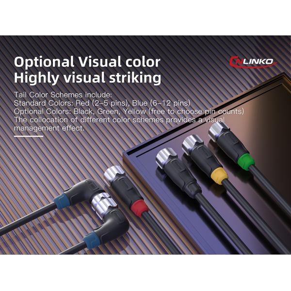 Cnlinko M12 ip68 male female 2 3 4 5 8 pin aviation circular plug led power industrial waterproof cable wire connector