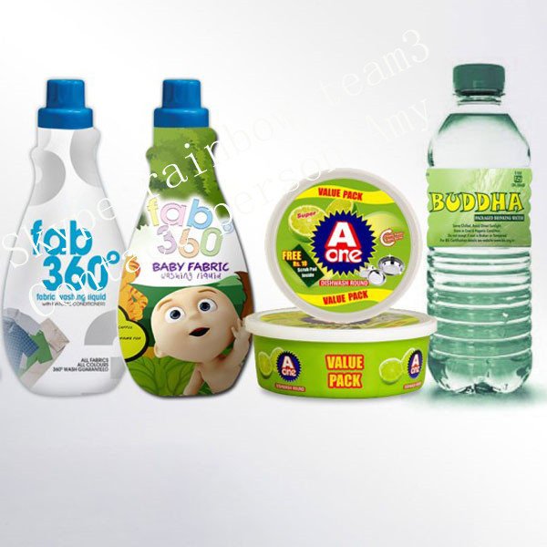 BOPP shrink labels for bottles / Economic heat shrink bottle labels Custom