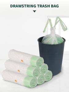 China Eco Friendly Thick 0.05mm Recyclable Garbage Bags With Drawstring on sale