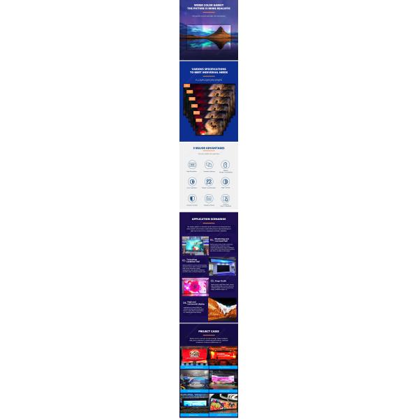 REISS Ultra Thin Small Pixel Pitch 16:9 Low Cost Front Service LED Video Wall for 2K/4K/8K LED TV