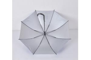 Customized Logo Long Stick Promotional Golf Umbrellas Plastic Curved Handle
