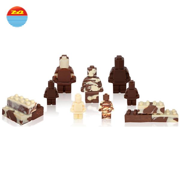 Wholesale best selling chocolate Lego brick and robot custom silicone ice cube tray ice cream mold for sculpture