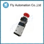 1/4" Mechanical 3/2 Way Push Button Air Valve Red Port Convenient Operation