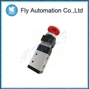 1/4 Mechanical  3/2 Way Push Button Air Valve Red Port Convenient Operation