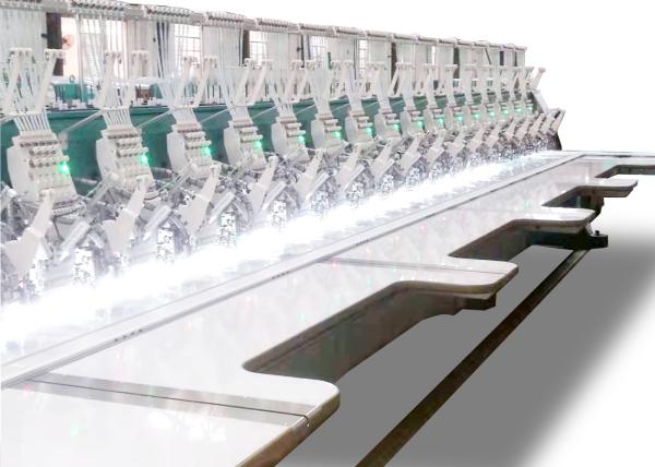 Quality High Speed Flat Multi Head Computer Embroidery Machine With Taping Device for sale