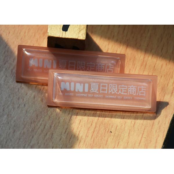 Garments 1.0mm Clear TPU Embossed Patch With White Custom Logo