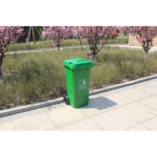 Household 240 Liter Plastic Rubbish Bins , Council Red Wheelie Bin For Garden Waste
