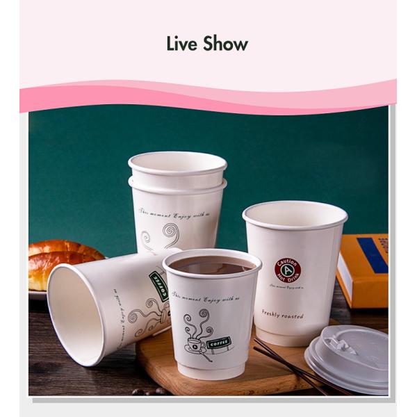 Disposable paper coffee cups with lids branded takeaway coffee cups container