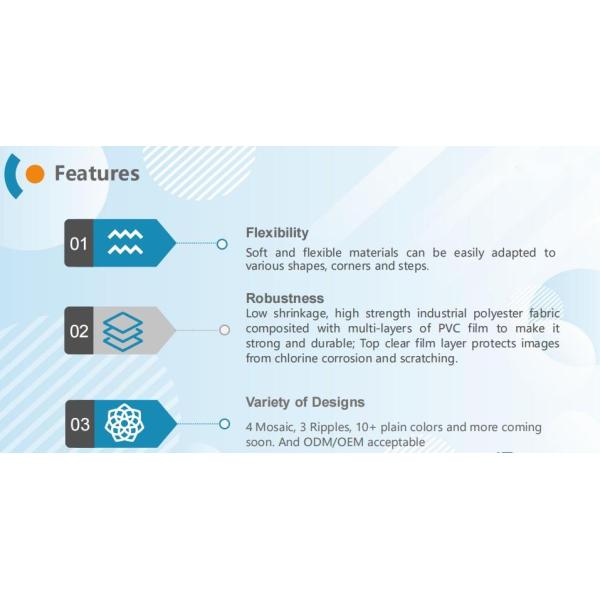 2mm Vinyl Pool Liner Material Mosaic Pvc Liner For Swimming Pool